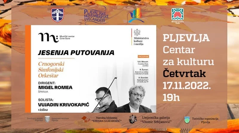𝐂𝐫𝐧𝐨𝐠𝐨𝐫𝐬𝐤𝐢 𝐬𝐢𝐦𝐟𝐨𝐧𝐢𝐣𝐬𝐤𝐢 𝐨𝐫𝐤𝐞𝐬𝐭𝐚𝐫 nastavlja „Jesenja putovanja“ ka Pljevljima i Cetinju