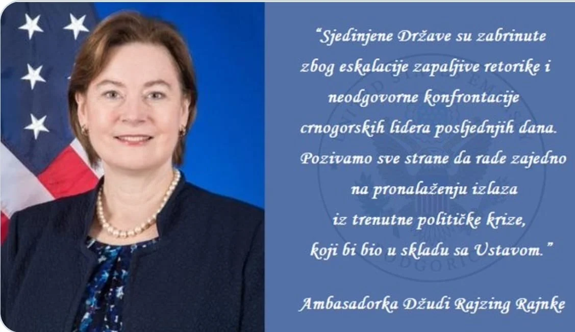 SAD zabrinute zbog eskalacije zapaljive retorike i neodgovorne konfrontacije crnogorskih lidera