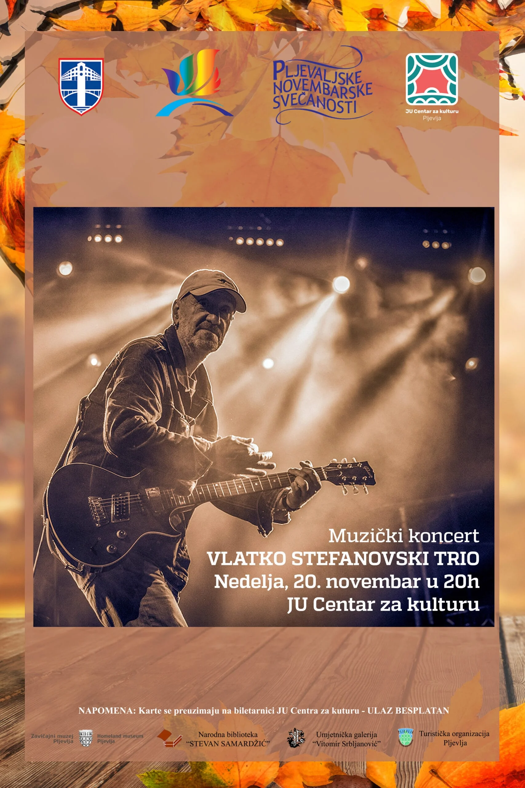 U nedelju koncert Vlatka Stefanovskog povodom Dana opštine Pljevlja