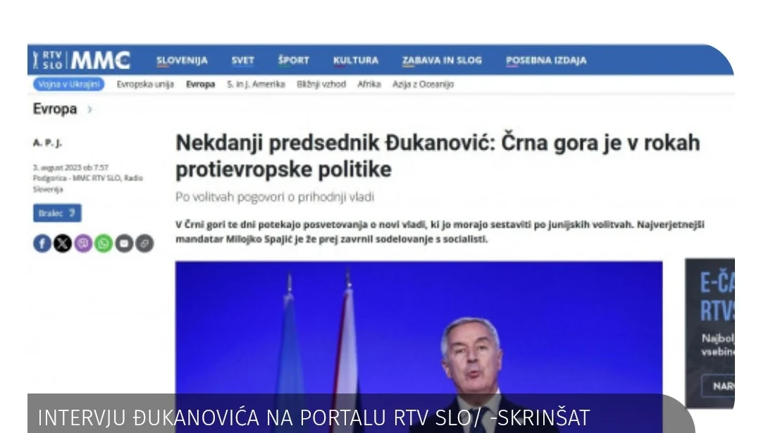 Đukanović bi da se vrati u politiku da spasi Crnu Goru od velikosrpskog nacionalizma
