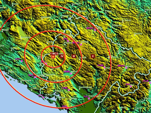 Novi zemljotres u Crnoj Gori, jačine 3,6 stepeni Rihtera