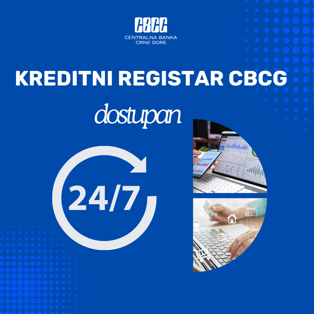 CBCG: Kreditni registar dostupan 24/7