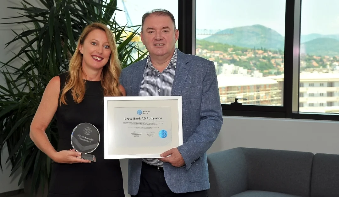 Erste banka četvrti uzastopni put nagrađena certifikatom Employer Partner