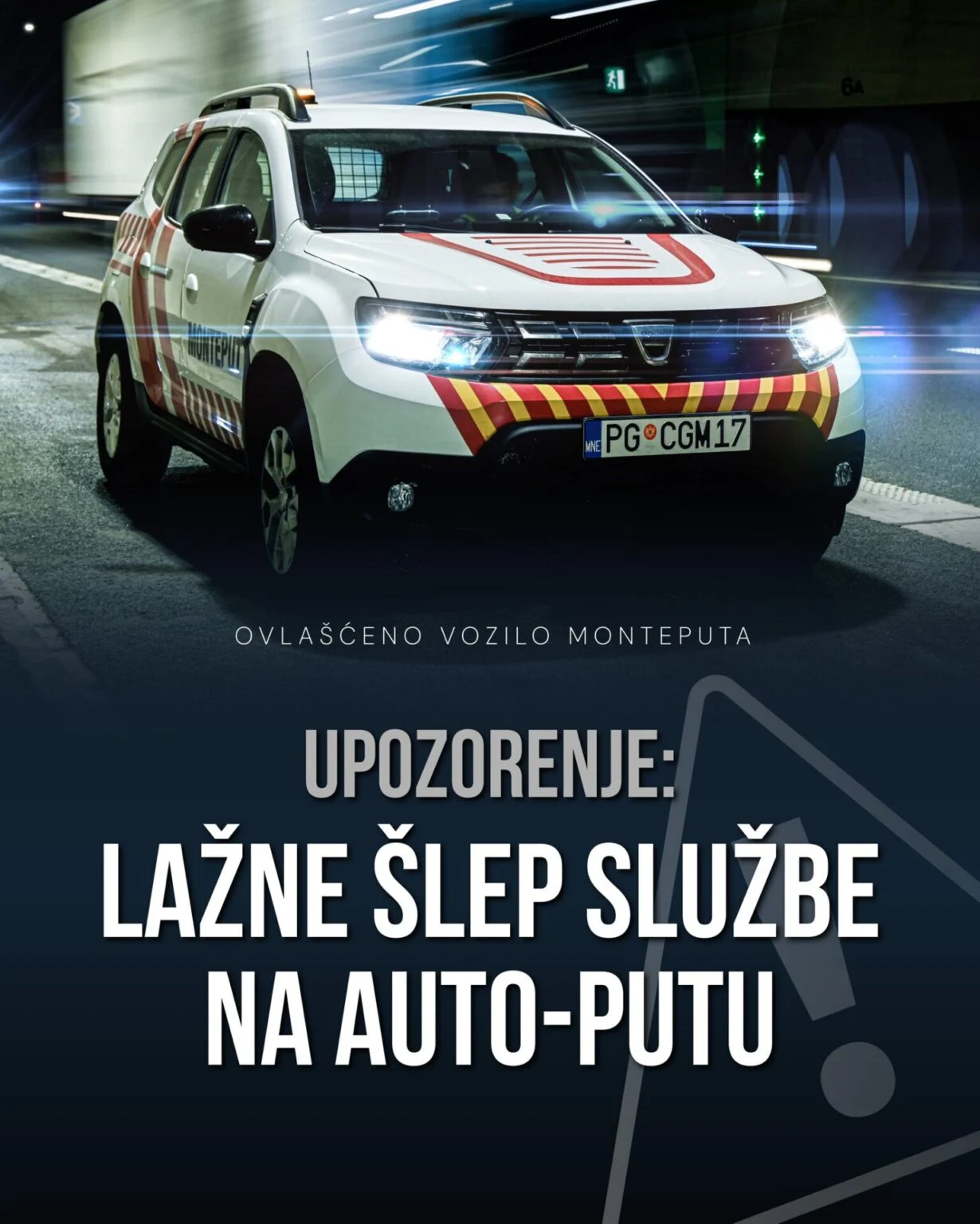 Upozorenje Monteputa: Lažne šlep-službe na auto-putu, koriste rotaciona svjetla, naplaćuju znatno više za usluge pomoći