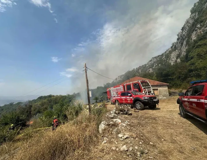 Austrijski vatrogasci bili opkoljeni vatrom u Piperima, uz pomoć vazduhoplova otvoren im put