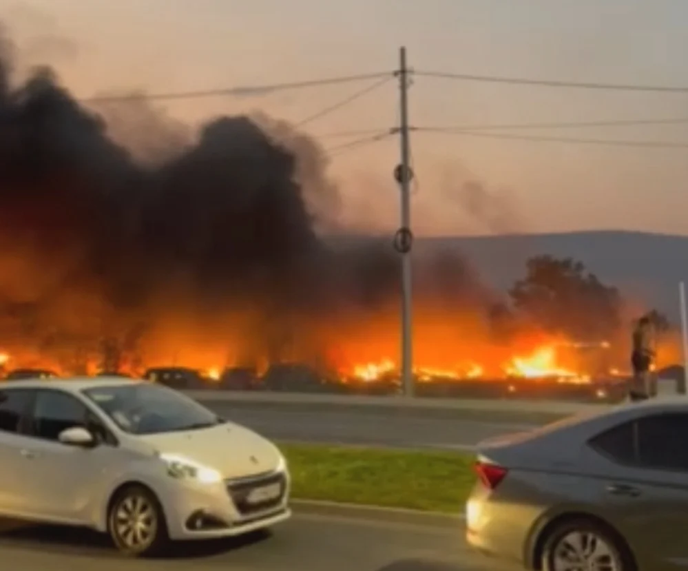 Požar u Gornjoj Gorici, zatvoren saobraćaj na putu Podgorica – Nikšić