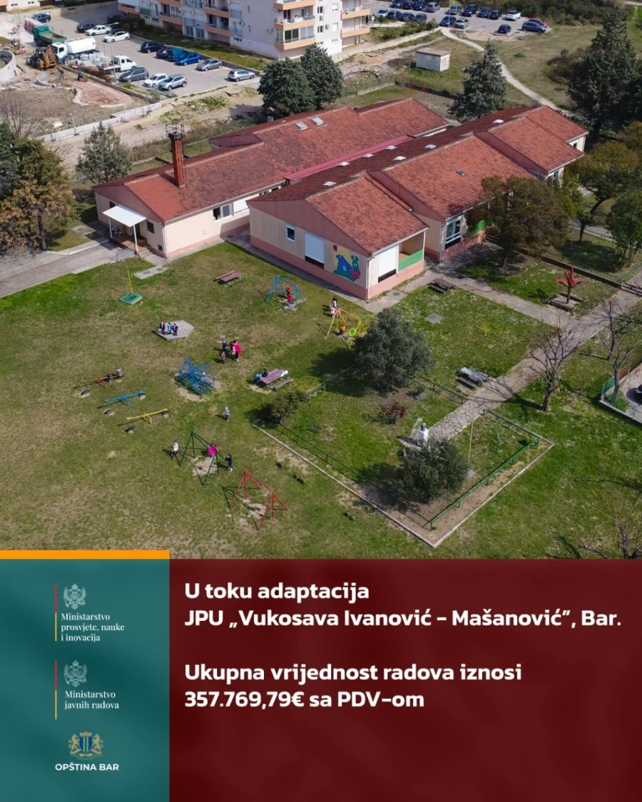 U toku adaptacija JPU „Vukosava Ivanović-Mašanović“ u Baru