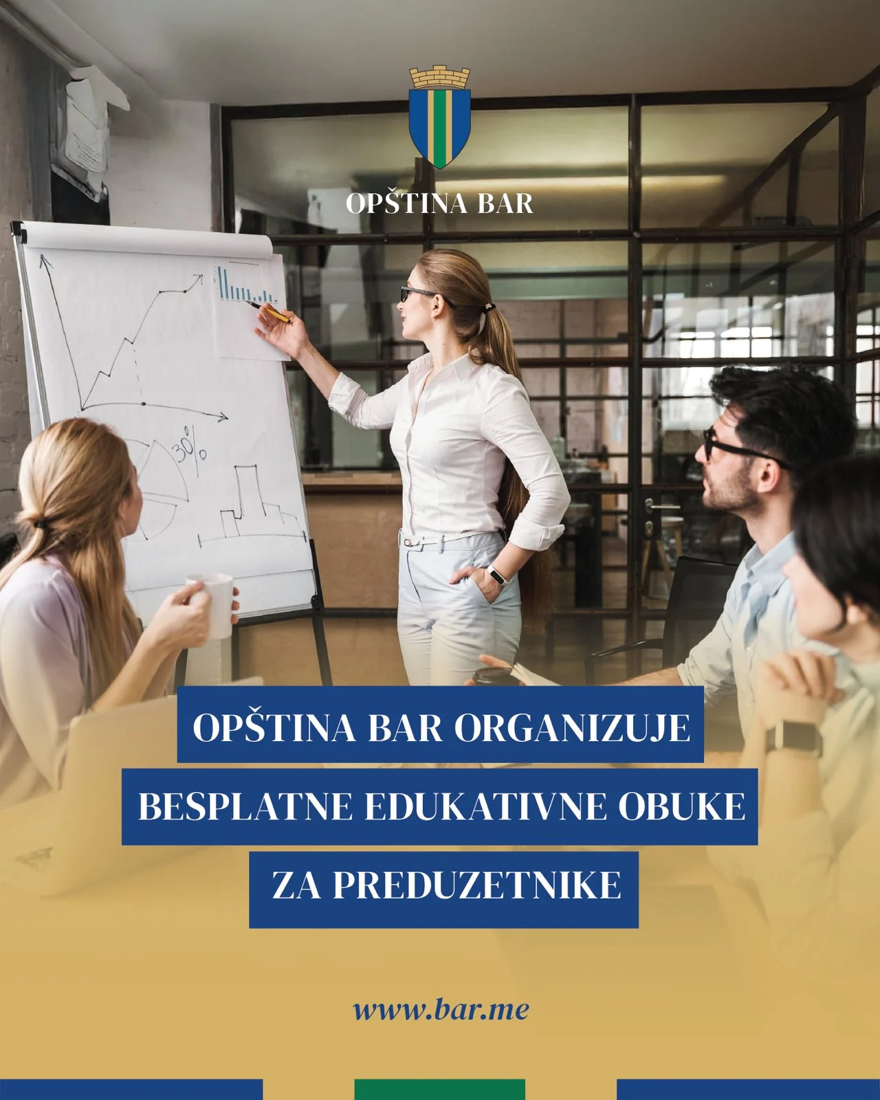Opština Bar pruža besplatnu edukaciju za preduzetnike: Evo kako se možete prijaviti