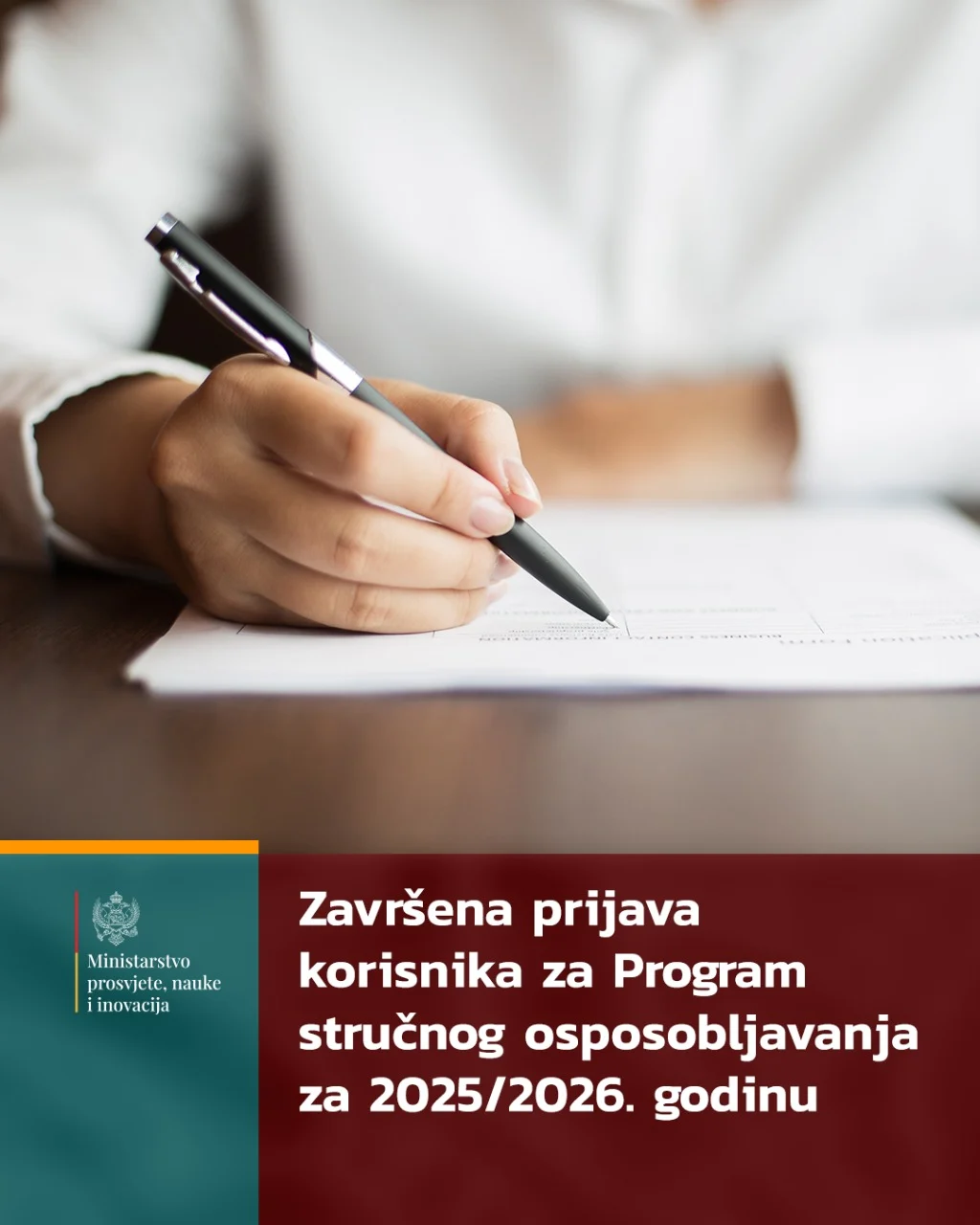 Završena prijava korisnika za Program stručnog osposobljavanja za 2025/2026. godinu