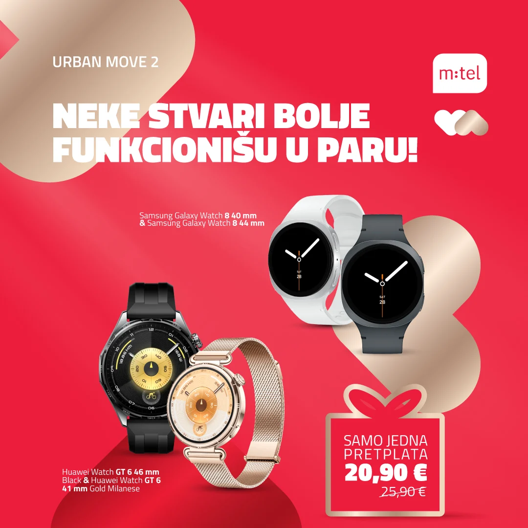 MTEL: Vrijeme je za poklone, uz promo cijene Huawei i Samsung pametnih satova!