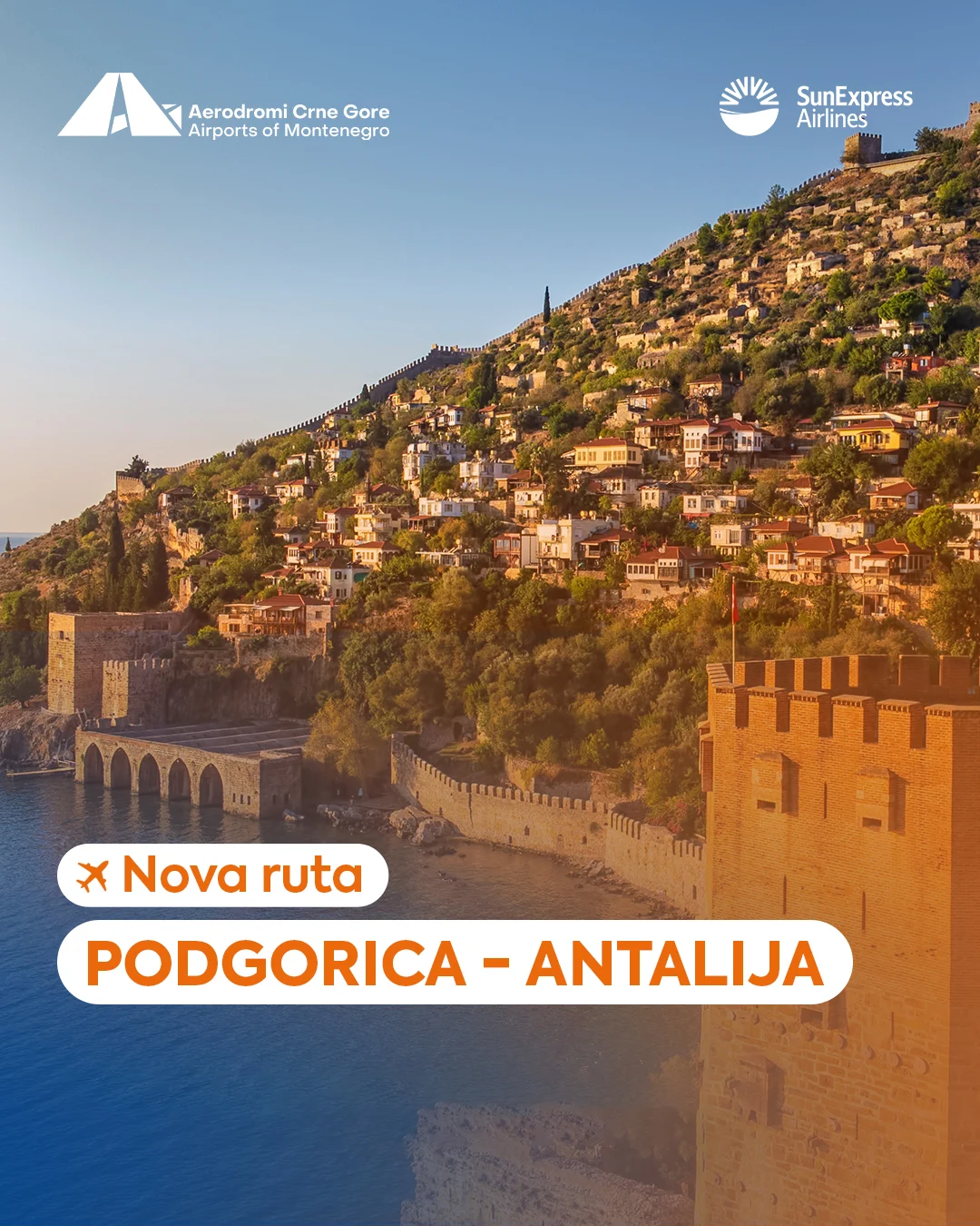 SunExpress dolazi u Crnu Goru: Nova ruta Podgorica-Antalija
