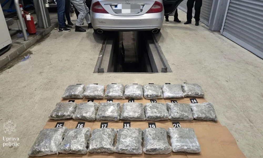Zaplijenjen 21 kilogram marihuane, uhapšen Zećanin