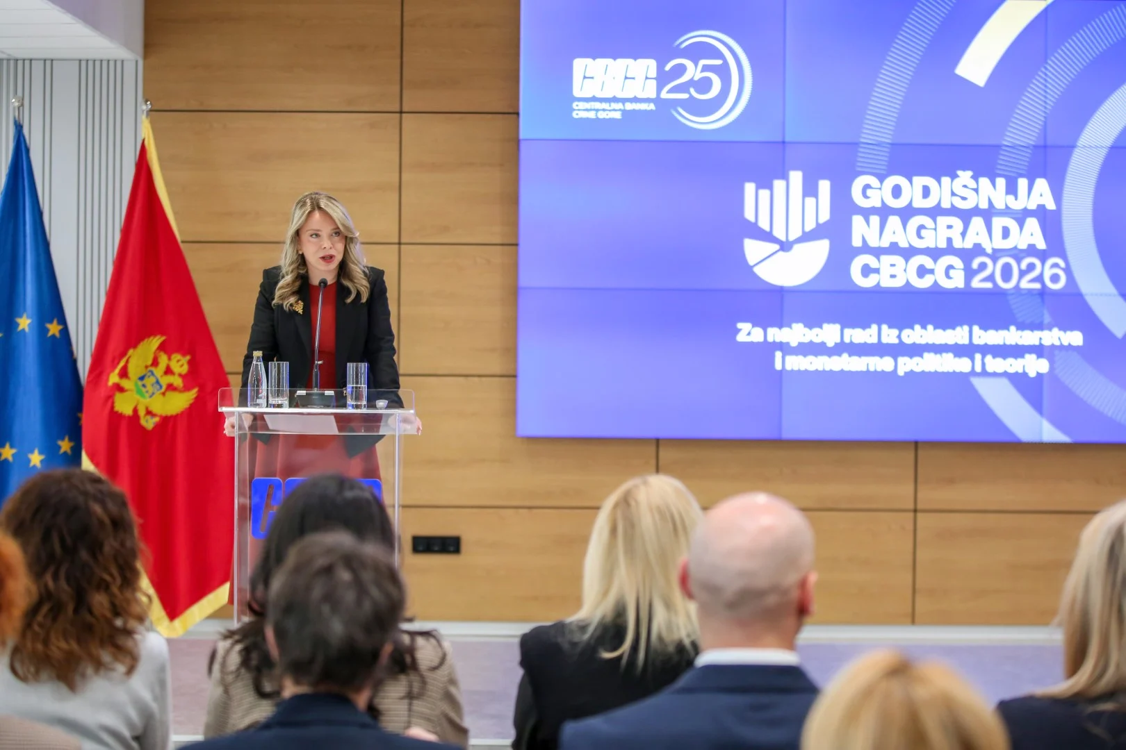 Dodijeljene Godišnje nagrade CBCG za 2026. godinu - Radović: CBCG snažno podržava znanje, istraživanje i mlade ljude kao ključ razvoja društva