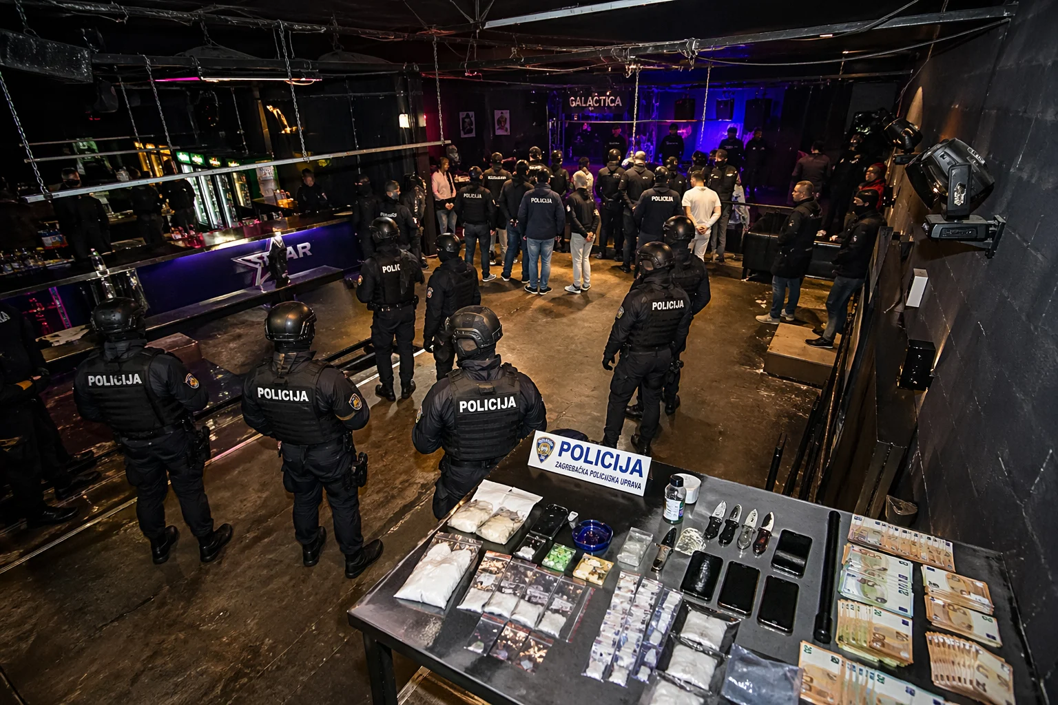Katanac na poznati lokal: Pronađen kokain, met, MDMA, trava, palice, noževi, biber sprejevi, pečurke...