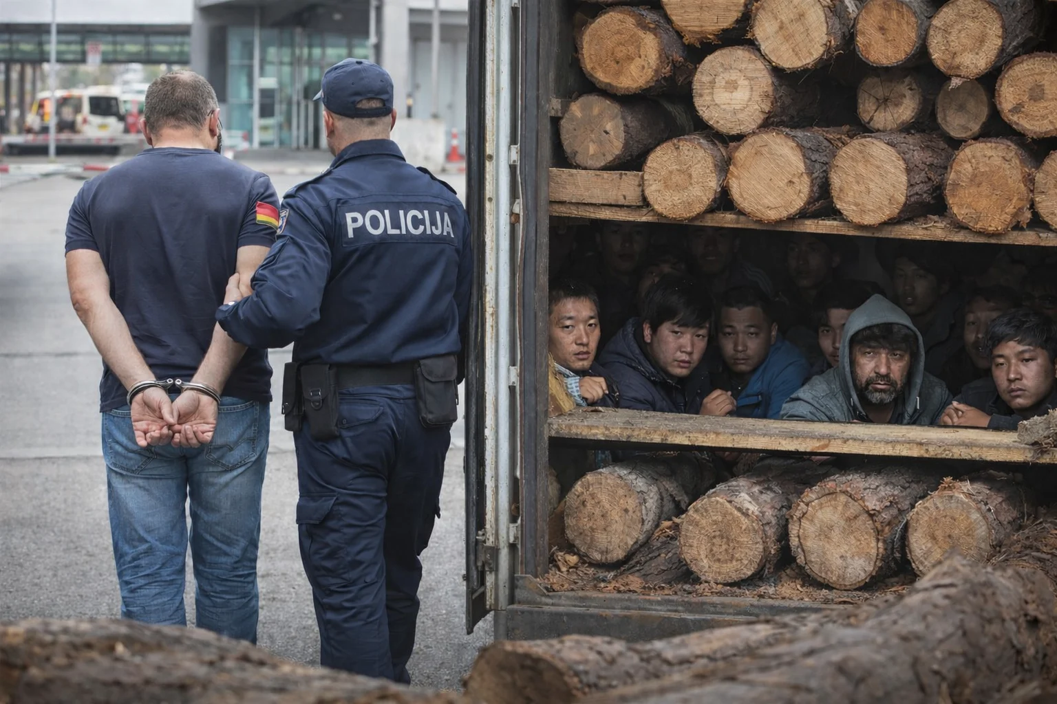 Uhapšen državljanin Crne Gore: U kamionu sa drvima krijumčario i 38 migranata