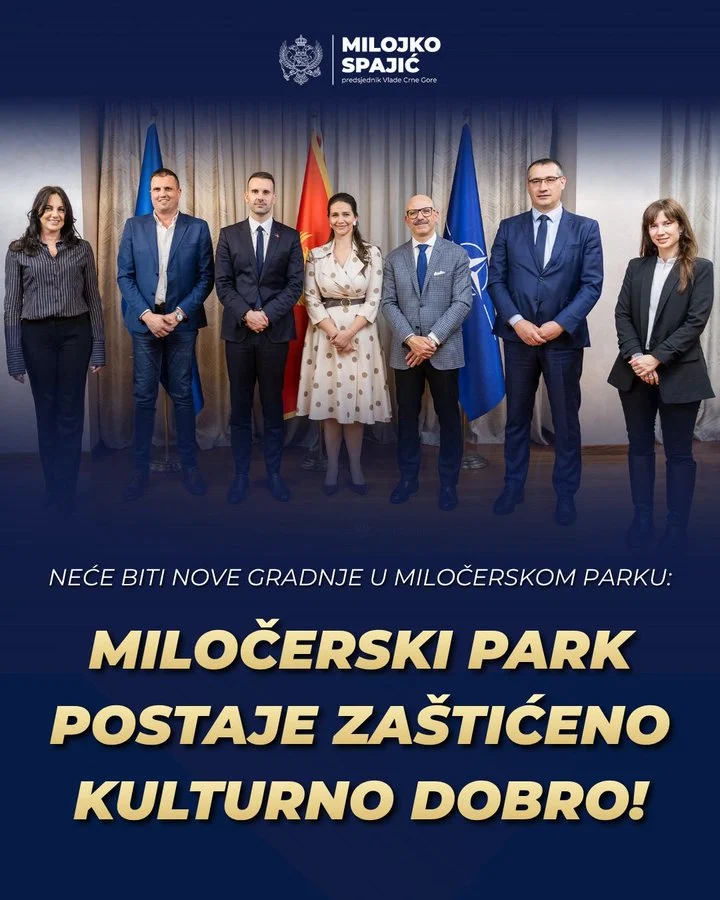 Spajić: Miločerski park postaje zaštićeno kulturno dobro