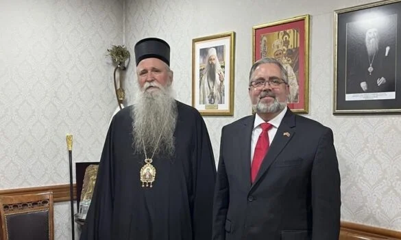 Mitropolit Joanikije se sastao sa šefom misije SAD-a u Crnoj Gori – „Današnje stanje bolje nego ranije, postoji prostor za napredak u vjerskim slobodama“