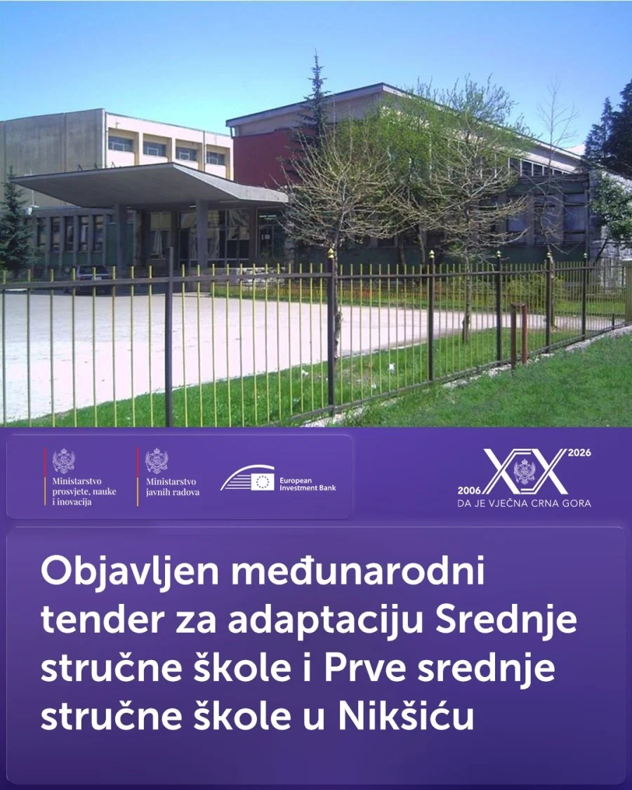 Raspisan tender za adaptaciju dvije srednje škole u Nikšiću uz podršku EIB-a