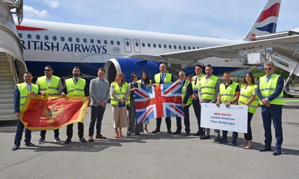 Otvorena direktna linija London Heathrow – Tivat