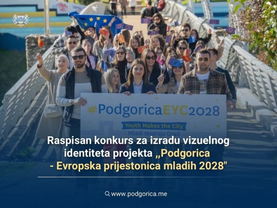 Raspisan konkurs za vizuelni identitet projekta „Podgorica – Evropska prijestonica mladih 2028“