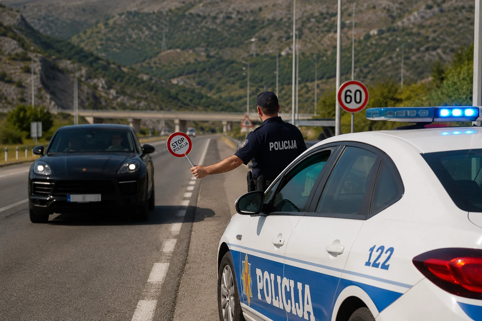 Uhapšen vozač Poršea: Prekoračio brzinu, nije stao na policijski znak STOP. Sud ga kaznio 2.130 eura