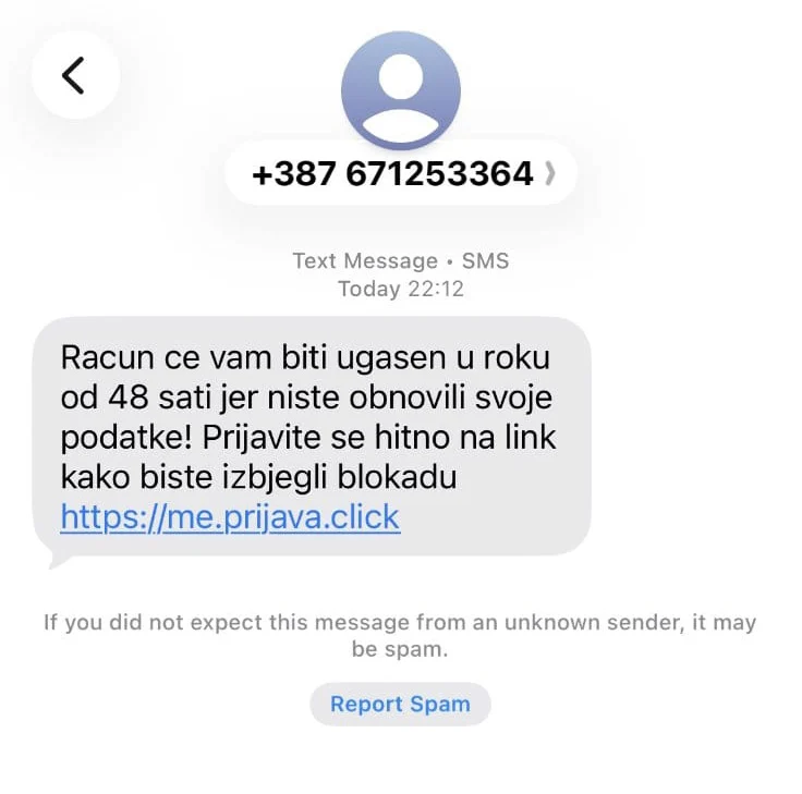 Policija upozorava na lažni SMS: Građani da ne odgovaraju ni na jedan zahtjev iz poruka