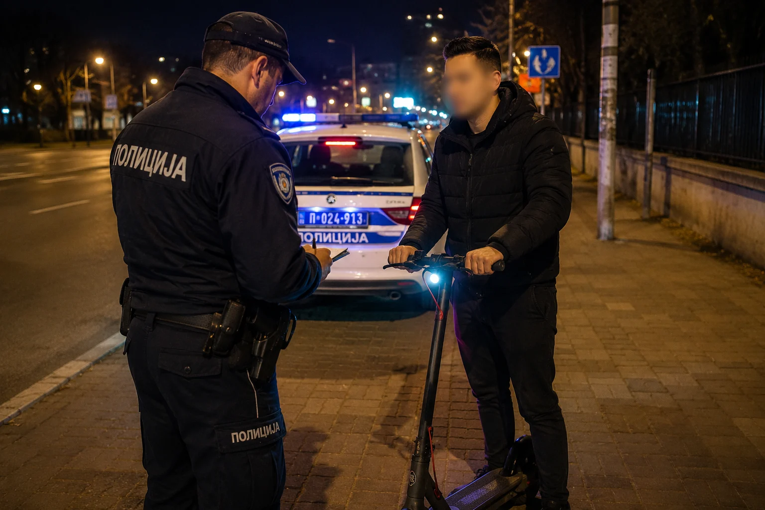 Uhapšen muškarac: Vozio električni trotinet pod dejstvom kokaina