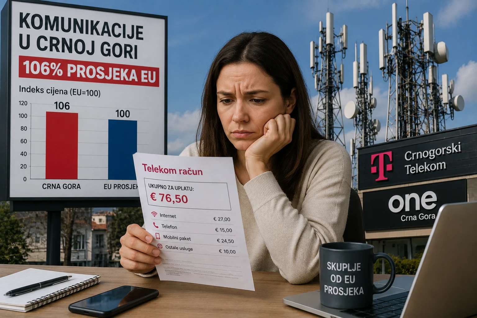 UDAR NA STANDARD -Komunikacije skuplje od EU prosjeka: Telekom i One moraju objasniti građanima zašto su skupi toliko