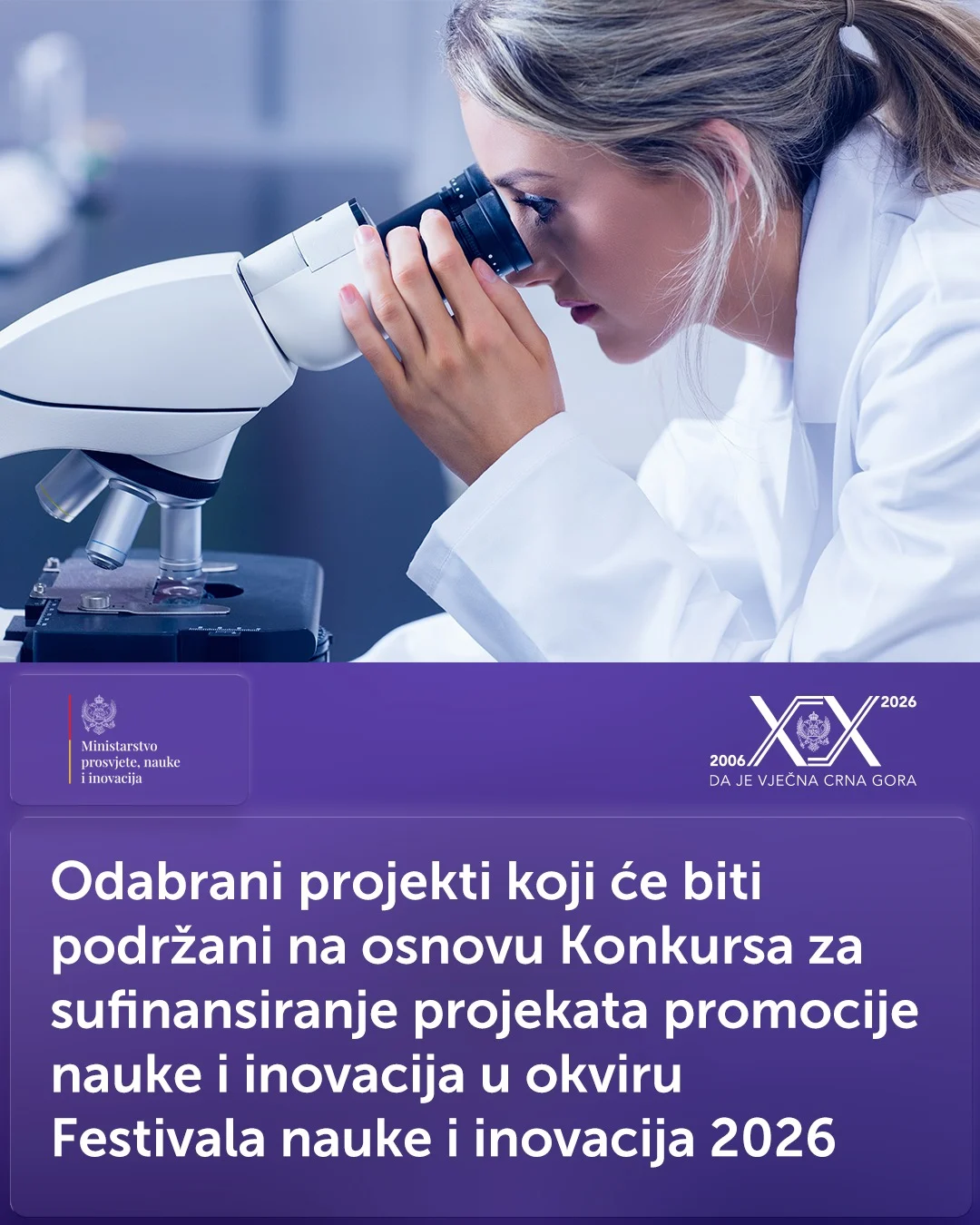 Odabrani projekti za sufinansiranje u okviru Festivala nauke i inovacija 2026
