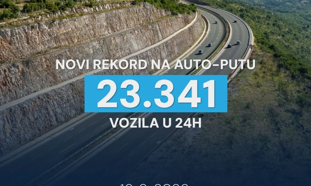 Novi rekord na auto-putu, za 24 sata prošlo 23.341 vozilo