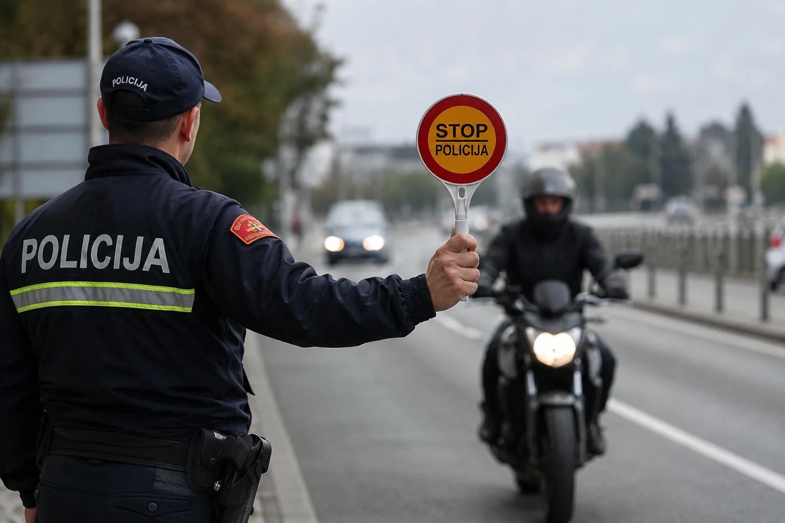 UHAPŠEN MOTOCIKLISTA: Nije stao na na znak saobraćajnog policajca, sud ga kaznio 1.555 eura