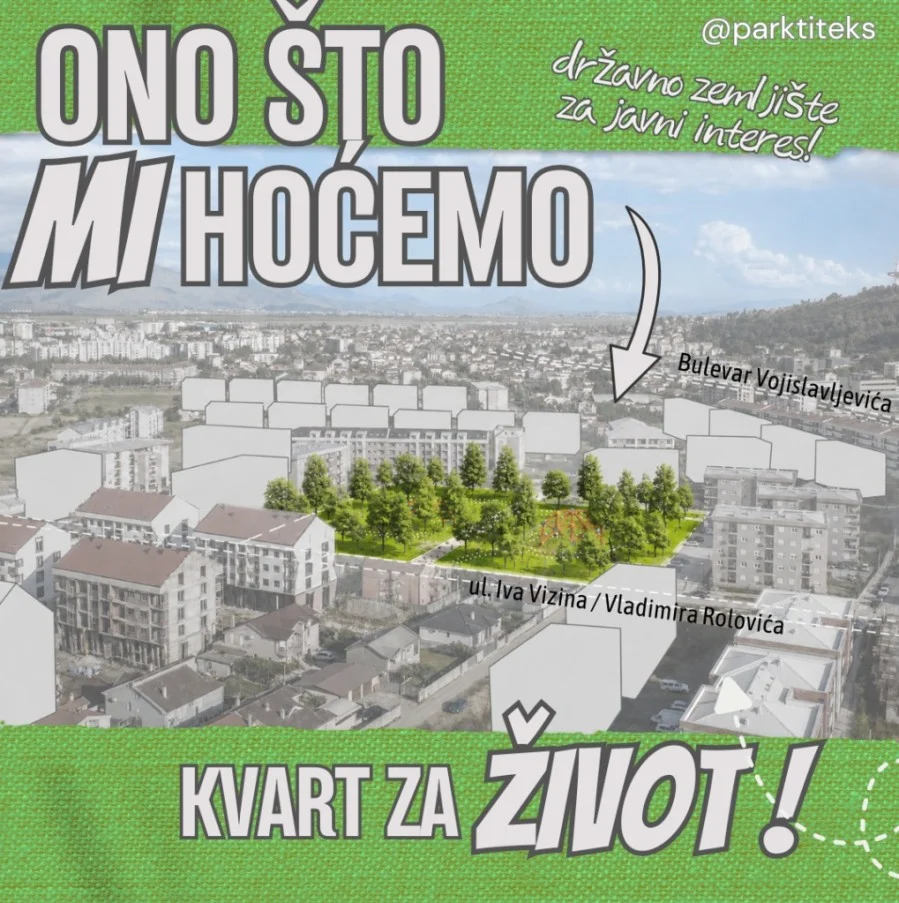 Park Titeks čeka rasplet - Agencija odlučuje o sudbini DUP-a. Zabjelčani neće beton, hoće zelenilo
