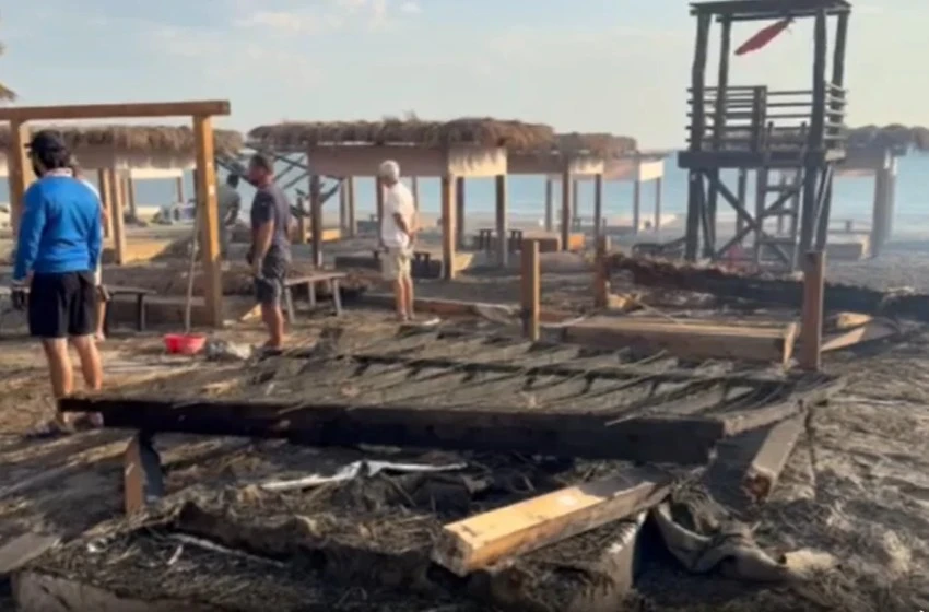 Veliki požar na Velikoj plaži, izgorio dio plažnog mobilijara Cabo beach