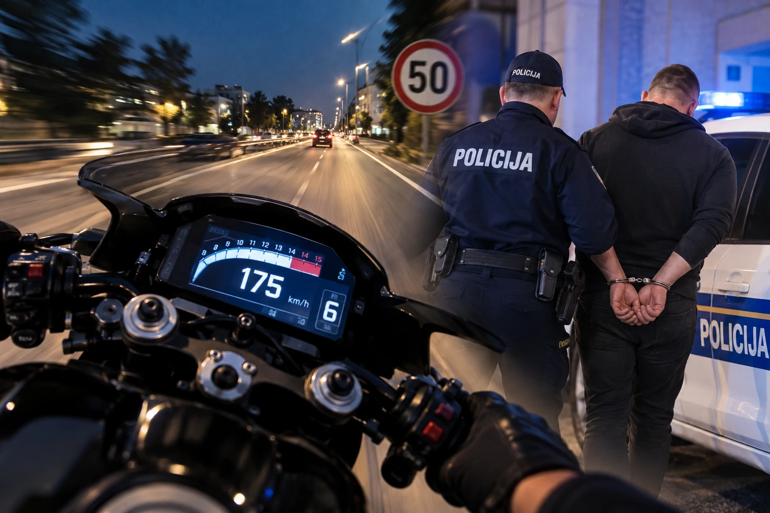 Policija pronašla motociklistu: Na društvenim mrežama objavljivao snimke kako vozi 175km/h na dionici gdje je ograničenje 50 km/h