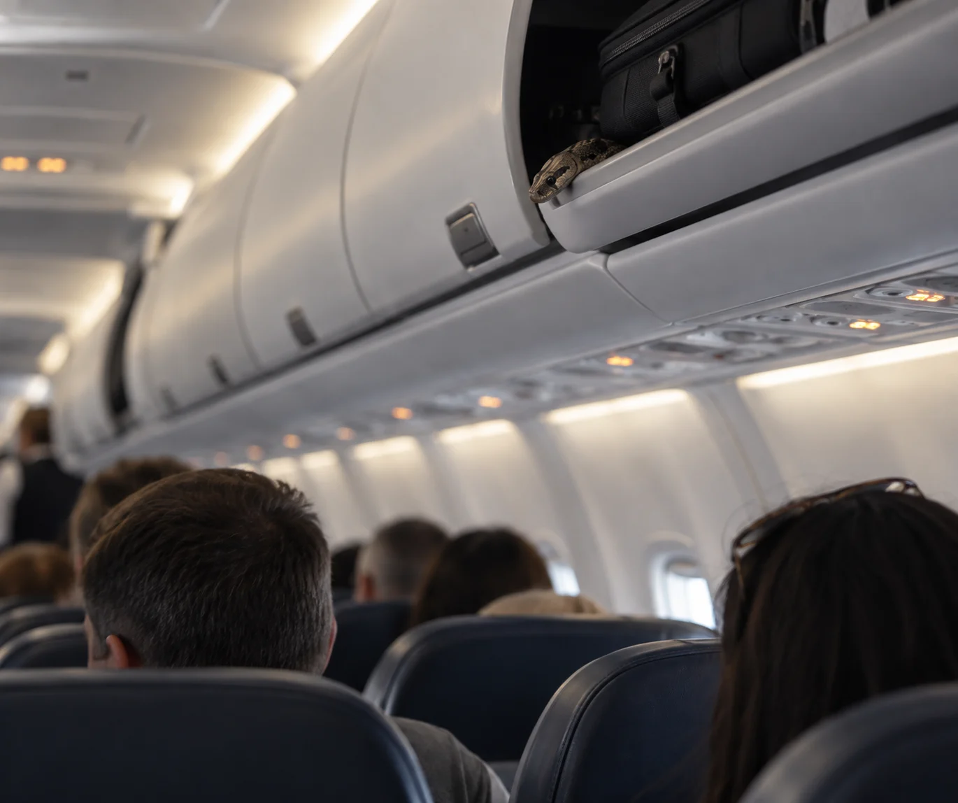 Zmija izazvala paniku među putnicima u avionu. Otrovnica je