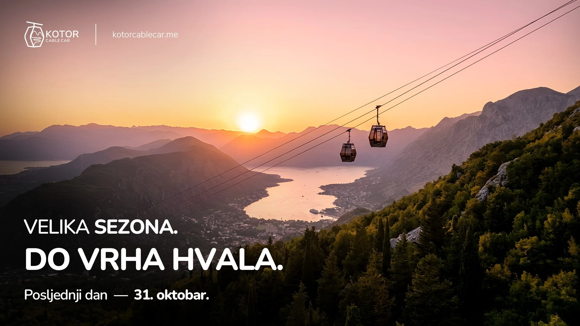 Kotor Cable Car završava sezonu poklonom posjetiocima: 31. oktobra vožnja gondolom i sve atrakcije besplatne